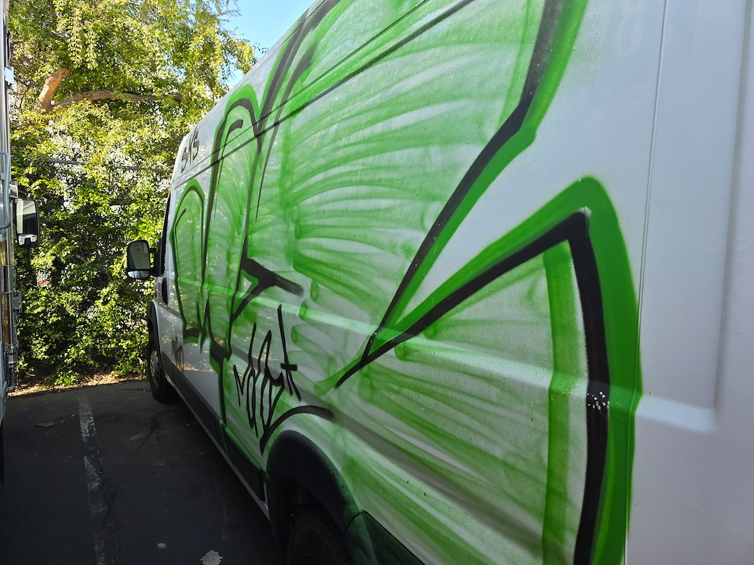 Exceptional Graffiti Removal on Trucks in Chino, CA